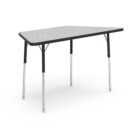 Virco 25.81 in. W, 60 in. L, 22-30 in. H, Grey Nebula Top / Black Edge 48TRAP60